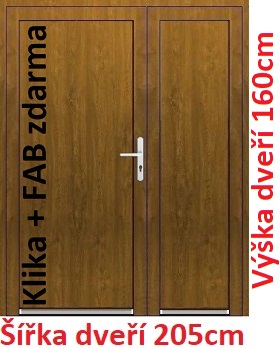 Dvojkrdlov vchodov dvere plastov pln Soft Emily 205x160 cm - Akce!