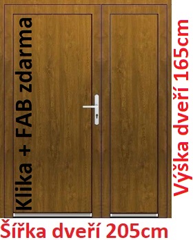 Dvojkrdlov vchodov dvere plastov pln Soft Emily 205x165 cm - Akce!