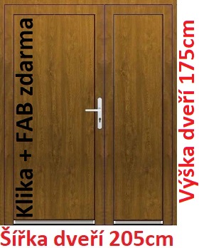 Vchodov dvere - Akce! Dvojkrdlov vchodov dvere plastov pln Soft Emily 205x175 cm - Akce!