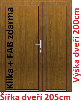 Dvojkrdlov vchodov dvere plastov pln Soft Emily 205x200 cm - Akce!