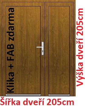 Vchodov dvere - Akce! Dvojkrdlov vchodov dvere plastov pln Soft Emily 205x205 cm - Akce!