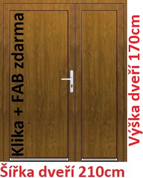 Dvojkrdlov vchodov dvere plastov pln Soft Emily 210x170 cm - Akce!