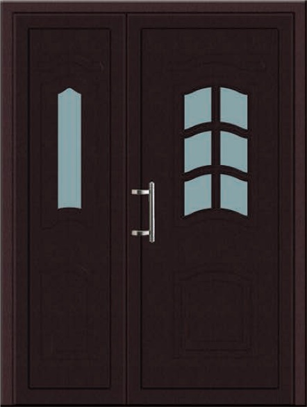 Dvojkrídlové Dvojkrídlové vchodové plastové dvere Soft Robin