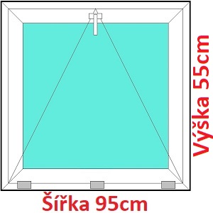 Plastov okna S SOFT rka 95 a 100cm Plastov okno 95x55 cm, sklopn, Soft
