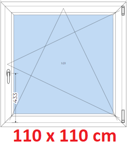 Plastov okna OS SOFT rka 105 a 110cm Plastov okno 110x110 cm, otevrav a sklopn, Soft