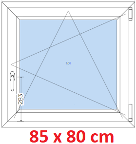 Plastov okna OS SOFT rka 85 a 90cm Plastov okno 85x80 cm, otevrav a sklopn, Soft