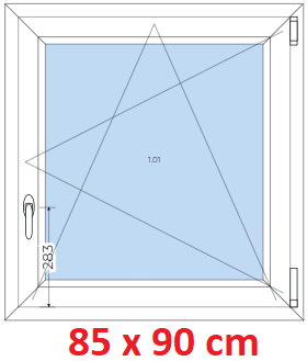 Otevrav / sklopn Plastov okno 85x90 cm, otevrav a sklopn, Soft