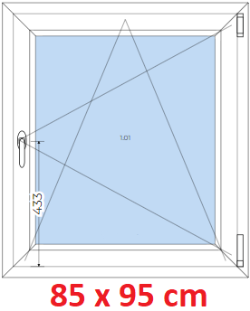 Plastov okna OS SOFT rka 85 a 90cm Plastov okno 85x95 cm, otevrav a sklopn, Soft