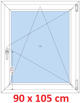 Plastov okna OS SOFT rka 85 a 90cm Plastov okno 90x105 cm, otevrav a sklopn, Soft