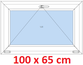 Jednokrdlov Plastov okno 100x65 cm, sklopn, Soft