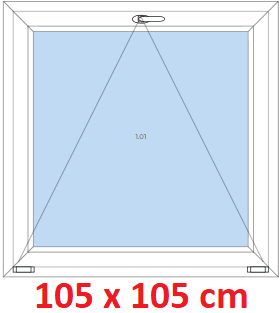 Jednokrdlov Plastov okno 105x105 cm, sklopn, Soft