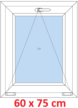 Plastov okno 60x75 cm, sklopn, Soft