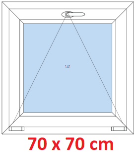 Sklopn Plastov okno 70x70 cm, sklopn, Soft