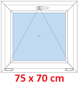 Plastov okna S SOFT rka 75 a 80cm Plastov okno 75x70 cm, sklopn, Soft