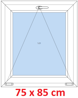 Plastov okno 75x85 cm, sklopn, Soft