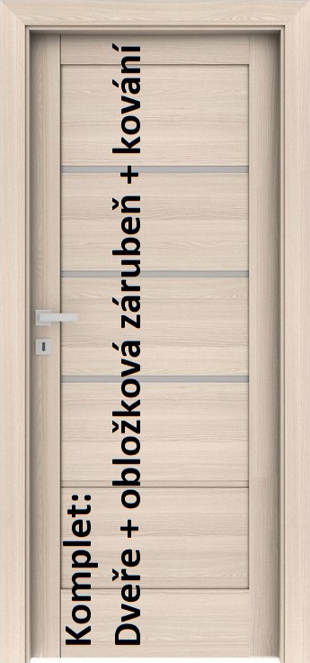 Lacne dvere PORTA+VERTE - AKCIA Lacn Interirov dvere VERTE Home G.3 - komplet dvere + zruba + kovanie